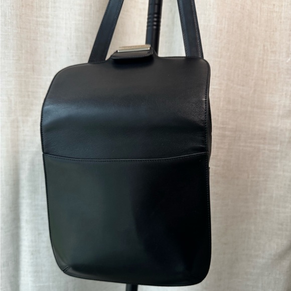 🔥RARE! Vintage Giorgio Armani Black Leather Bag - Picture 11 of 16